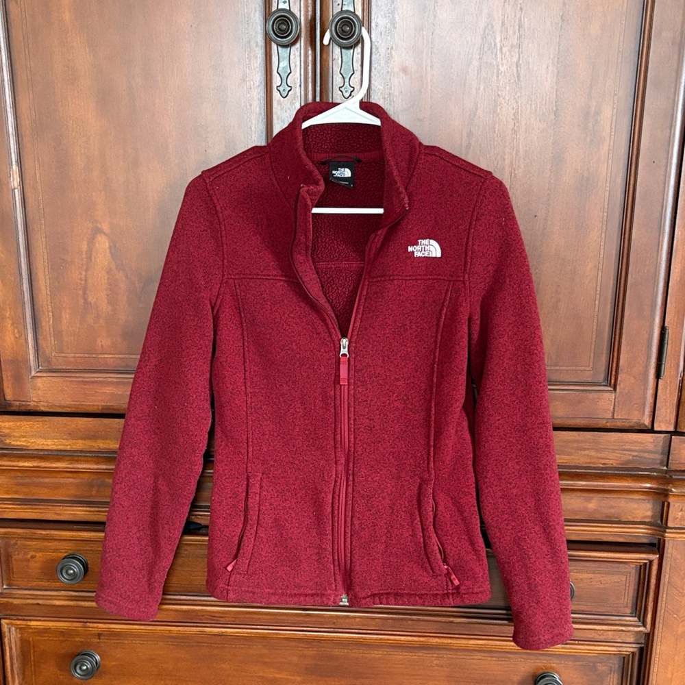 The North Face Women's Burgundy Zip up Jacket